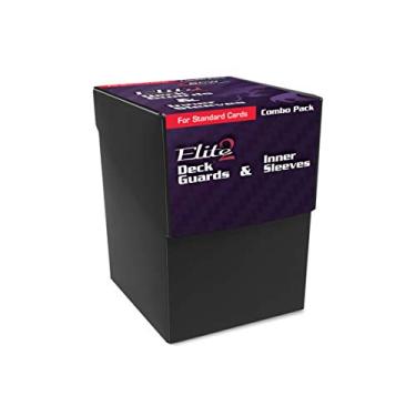 Imagem de BCW Pacote combo – mangas internas e protetores de baralho Elite2 – Preto