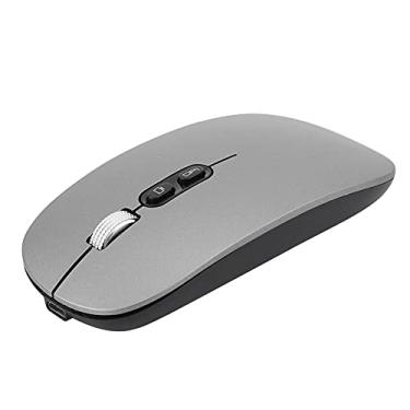 Imagem de Mouse óptico, mouse sem fio Mobile Slim 2.4 Ghz sem som para Office para laptop para PC(cinza)