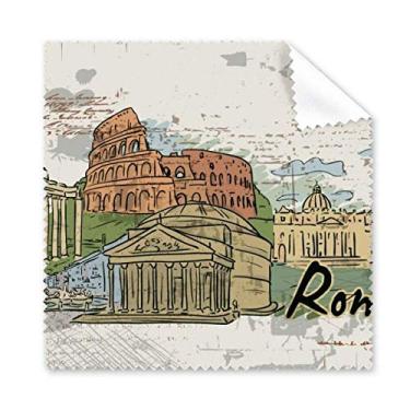 Imagem de Italy Roma Paisagem Landmark Nation Pano de limpeza para tela de telefone limpador de óculos 5 peças