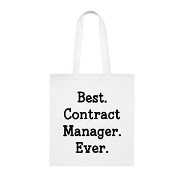 Imagem de Bolsa Tote Gerente de Contrato, Bolsa Best Contract Manager Ever Bag, Presente de Gerente de Contrato, Bolsa de Ombro de Gerente de Contrato, Bolsas Reutilizáveis, Ideia de Presente