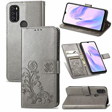 Imagem de YUNCHAO Caixa de telefone Para blackview A70 Four-Leaf Clasp Embossed Buckle Capa de Couro de Proteção de Telefone Móvel com cordão e Card Slot & Wallet & Function Função capa para celular