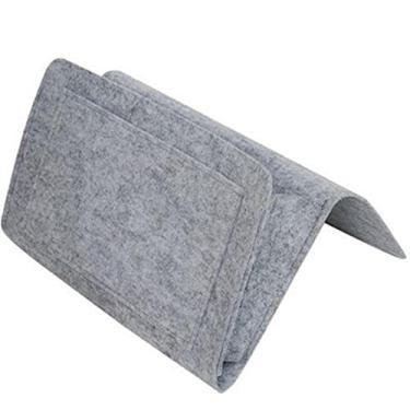 Imagem de cabeceira com bolsos | armazenamento cama feltro - armazenamento armário mesa cabeceira para controles remotos Óculos telefone Nanyaciv