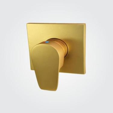 Imagem de Acabamento Monocomando Chuveiro Led Base Deca Df76 Dourado Fosco Perfl