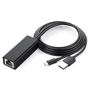 Imagem de SZAMBIT Adaptador Ethernet Compatível com Fire TV Stick Chromecast Ultra/2/1/Audio Google Home Mini,Que é Uma Porta USB A da Mirco para Adaptador Ethernet RJ45 com Cabo de Alimentação USB