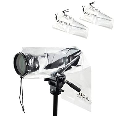 Imagem de Capa de chuva para câmera DSLR JJC Protetor de capa de chuva para Canon, Nikon, Fujifilm, Sony, Olympus, Panasonic, Tamron Sigma, com uma lente de até 45,7 cm, material PE totalmente transparente -