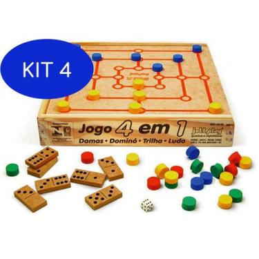 Kit 6 Jogos de Mesa Xadrez Dominó Dama Ludo Trilha e Forca - Pais e filhos  - Jogo de Dominó, Dama e Xadrez - Magazine Luiza