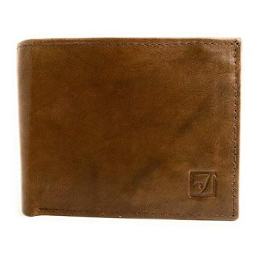 Imagem de Carteira masculina New Stone Mountain de couro genuíno bronze RFID Passcase Bifold, Bronzeado, Carteira RFID