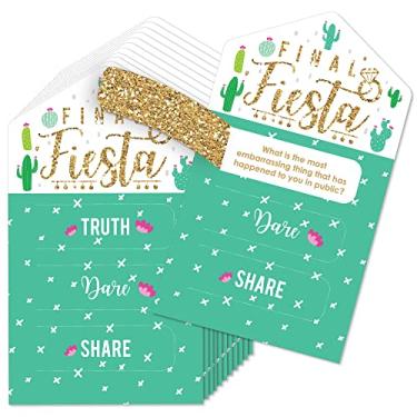 Imagem de Big Dot of Happiness Final Fiesta - Last Fiesta Bachelorette Party Game Pickle Cards - Truth, Dare, Share Pull Tabs - Conjunto de 12