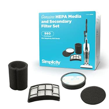 Imagem de Simplicity Vacuums Conjunto de filtros Hepa certificado SF60 para limpador de bastão sem bolsa Spiffy, somente filtro de substituição S60