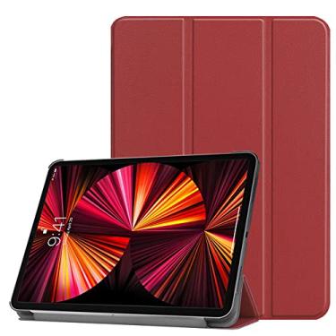 Imagem de Capa para tablet Galaxy Tab A8 2021 SM-X200, fina e leve com suporte para Galaxy TAB S7 TAB A7 Tab S5E Tab S6 Series (Tab A 8.0 com S Pen P200 2019, vinho tinto)