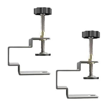 Imagem de WeiLaiKeQi 2 peças braçadeiras frontais de gaveta de aço inoxidável versátil ferramenta de ajuste fácil ferramenta de fixação hardware para móveis de carpinteiro de marcenaria, 5,9 cm x 3 cm