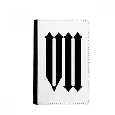 Imagem de Números romanos sete em silhueta preta porta-passaporte Notecase Burse capa carteira porta-cartões, Multicolor