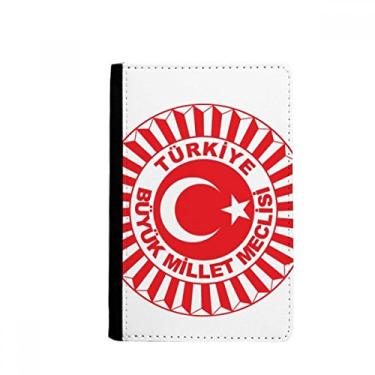 Imagem de Porta-passaporte com emblema nacional da Ásia da Turquia Notecase Burse carteira porta-cartão, Multicolor