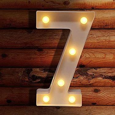 Imagem de Sinal de luzes de letras LED 26 alfabeto e 10 números letras iluminadas sinal para luz noturna casamento festa de aniversário lâmpada de natal alimentada por bateria decoração de bar de casa