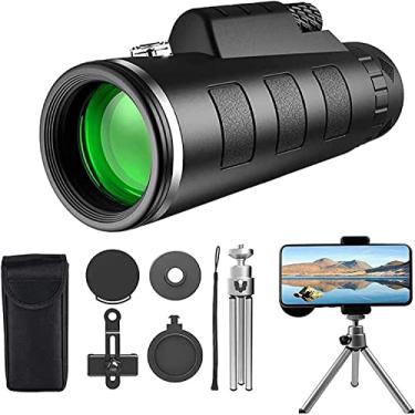 Imagem de Telescópio monocular 40 x 60 Telescópio monocular à prova d'água de alta definição FMC BAK4 de alto desempenho - com suporte para smartphone Tripé com telescópio para observação de pássaros