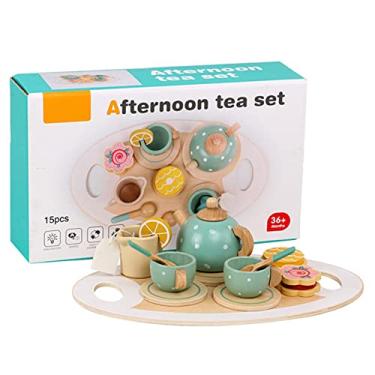 Jogo de Chá para Adultos Jogo de Chá com Bule Conjunto de 4 Chávenas de Chá  em Porcelana com Colheres, Bule Branco, Bandeja para Servir