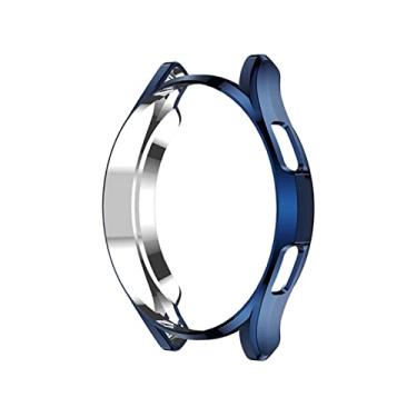 Imagem de HOUCY Capa protetora de tela para Samsung Galaxy Watch4 40 44mm/Classic 42 46mm Capa protetora completa TPU Transparente Bumper Shell (Cor: Azul, Tamanho: Watch4 Classic 42mm)