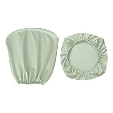 Imagem de Ioensy Capa de cadeira de escritório dividida/protetor de cadeira giratória esticável,...