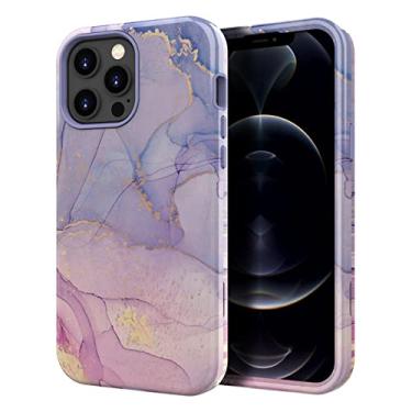 Imagem de Capa de celular em mármore resistente à prova de choque com flor nas costas para iPhone 12 13 14 iPhone14 Plus Pro Max Capa amortecedora absorvente de choque, 27, para iPhone12 Pro Max
