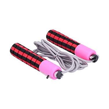 Imagem de Cordas de salto, corda de pular para exercícios para mulheres, cordas de contador de corda para pessoas de todas as idades para melhorar a resposta (vermelho)