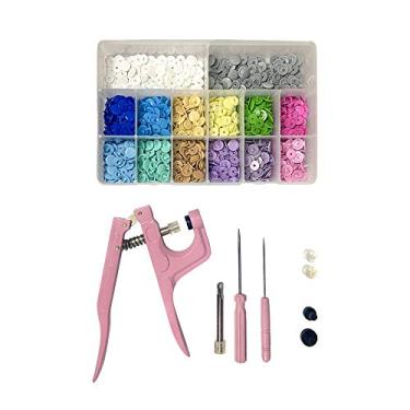 Imagem de Botões De Pressão Ritas + Alicate Botão De Pressão Colorido (10mm, Rosa)