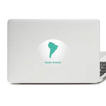 Imagem de Adesivo de notebook com emblema de vinil mapa de ilustração da América do Sul verde