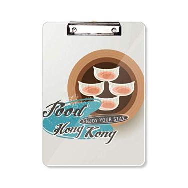 Imagem de Hong Kong Har Gow Dumplings prancheta pasta bloco de escrita placa de apoio A4