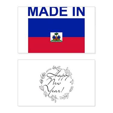 Imagem de Made in Haiti Country Love New Year Festival Cartão de felicitações Bless Message Present