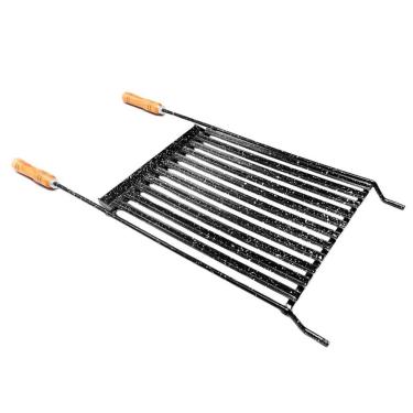 Imagem de Grelha Para Churrasco Esmaltada Com Coletor De Gordura Carne Peixe, Qualinox