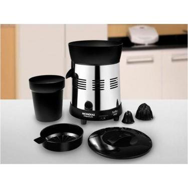 Imagem de Extrator De Suco Mondial Premium 250w E-10 Preto Com Inox Bvolt