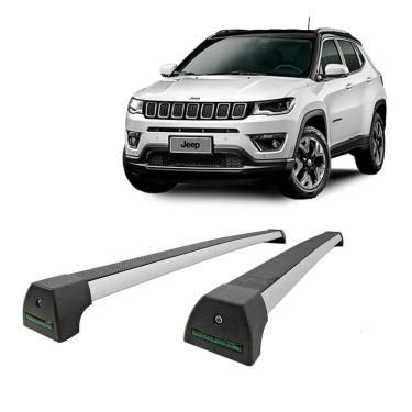 Imagem de Rack De Teto em Alumínio p/ Jeep Compass 2017 até 2023 Com Longarina - Long Life