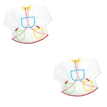 Imagem de Toyvian 2 Unidades overol para niño avental de manga avental infantil avental de pintura crianças pintando avental bata de pintura manga comprida roupas de trabalho alça de mão filho