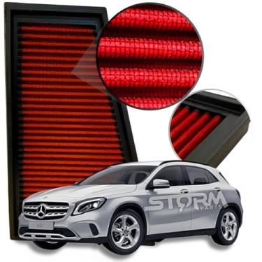 Imagem de Filtro de Ar Esportivo Compatível com Mercedes Benz Gla250 Motor 2.0 Turbo Ano 2014 A 2019 Sport 4matic Enduro Vision SUV Lavável Remap Stage Potencia Novo Premium