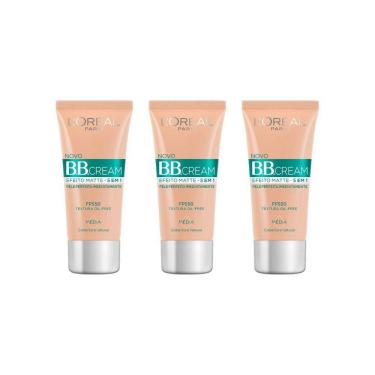 Imagem de Base Loreal Bb Cream 30Ml Matte Cor Media-Kit C/3Un