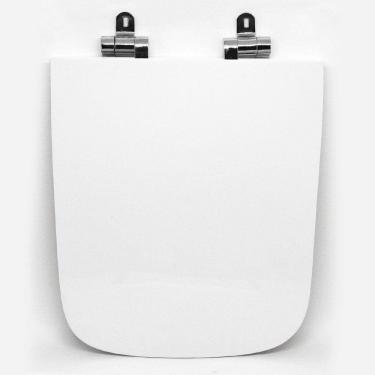 Imagem de Assento Sanitário Poliéster para Louça Stillo/vougan docol Slow Close Cromado Branco