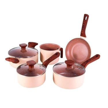 Imagem de Conj. Panelas Indução Cerâmica 5 Pçs Pratic Cook - Mimo