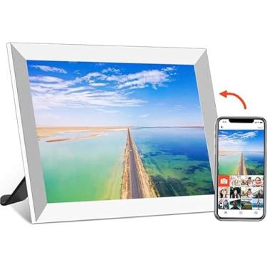 Imagem de Porta Retrato digital de 10,1 Polegadas, Aplicativo Frameo, Android, WiFi, 1 GB de RAM, 16 GB de memória, tela IPS COM ALTO BRILHO, Porta-Retrato digital, (BRANCO)