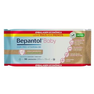 Imagem de Bepantol Baby Lenço Umedecido Biodegradável, Fórmula Hidratante, Ideal para a Pele do Bebê, 96 Lenços