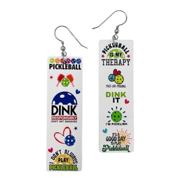 Imagem de Brincos de vôlei femininos - Joias de beisebol - Brincos de basquete - Joias de hóquei no gelo - Acessórios de futebol - Brincos de softbol para meninas - futebol, patinação no gelo, Medium, Madeira,