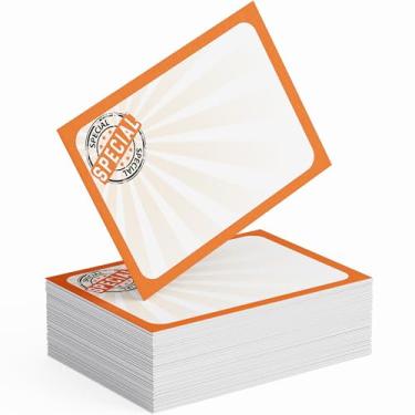 Imagem de Pacote com 60 placas de varejo Genius Price Burst. Etiquetas de exibição brilhantes para aumentar o negócio. Cartas duráveis, fáceis de escrever à venda, perfeitas para quintal, propriedades e garagem, arrecadações, lojas e mercados de pulgas, Special