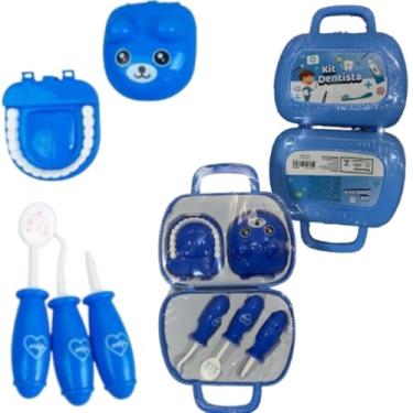 Imagem de Kit DR Dentista Com Boca + Acessorios 5 Peças Na Maleta Brinquedo INFANTIL Educativo Saúde Bucal DIDÁTICO ESTIMULA IMAGINAÇÃO LONGE DAS TELAS 19/17CM