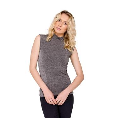 Imagem de Blusa Colcci Amarração Nas Costas Preta Feminina-Feminino