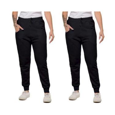 Imagem de KIT 02 CALÇAS FEMININA DE MOLETOM SLIM SKINNY SPORT LUXO-Masculino