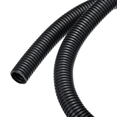 Imagem de Rebower Capa flexível de tear de fio dividido resistente ao calor de conduíte ondulado, para [protetor de cabo de escritório, cabo elétrico] - 163/164 cm x 65/81 cm x 12 cm, preto