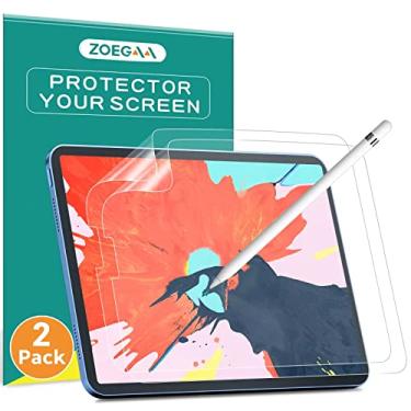 Imagem de ZOEGAA (Pacote com 2 protetores de tela de papel para iPad 9ª 8ª geração 10,2 polegadas versão 2021/2020/2019, protetor de tela para iPad 9ª e 8ª geração compatível com Apple Pencil Write, Desenhe e