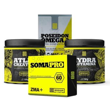Imagem de Kit Imunidade - Soma Pro 60 comps + Hydra Glutamina 150g + Poseidon Ômega 3 + Atlas Creatina 150g-Unissex