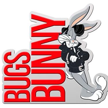 Imagem de Placa Decorativa Looney Bugs Bunny Charming Vermelho e Preto em Metal - 40x28 cm