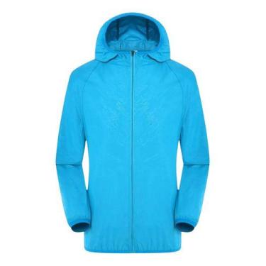 Imagem de Corta Vento, Capa De Chuva, Com Capuz! - LNGXO, P, Azul-celeste