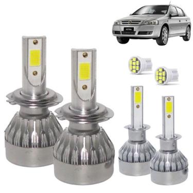 Imagem de Kit Super Led Astra 1999 2000 2001 2002 Farol Baixo H7 + Alto H1 20000