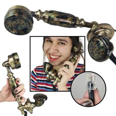 Imagem de Gancho Monofone Telefone Fixo RJ11 Vintage Estilo Retro Casa Decoraçao